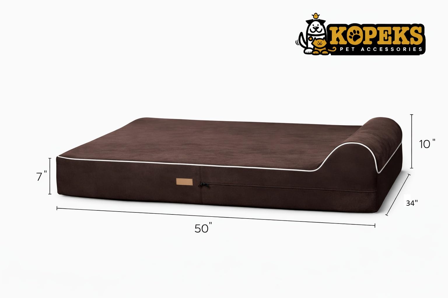 KOPEKS Orthopedic Memory Foam Dog Bed 7" Inch Thick Extra Bed