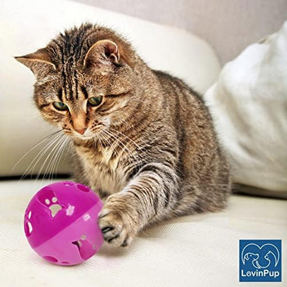 LOVINPUP Large Cat Ball Toy with Bell Interactive Rolling Design Ball