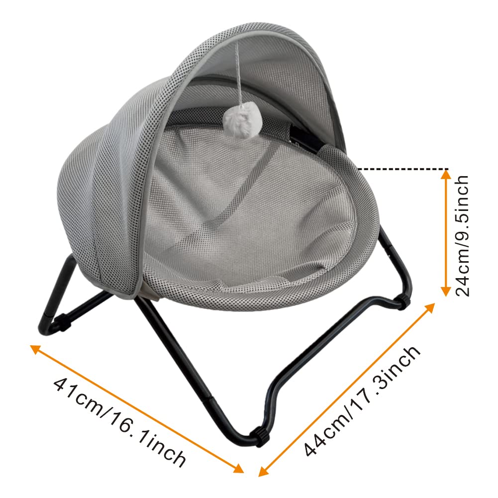 ROGSOUTH Cat Hammock Bed Elevated cat Bed, Comfortable and Toy