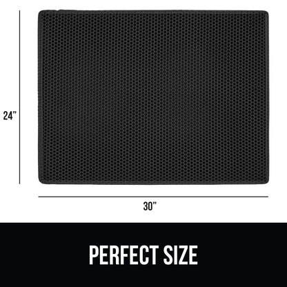 GORILLA GRIP Honeycomb Cat Litter Box Mat, Two Layer Trapping Mat