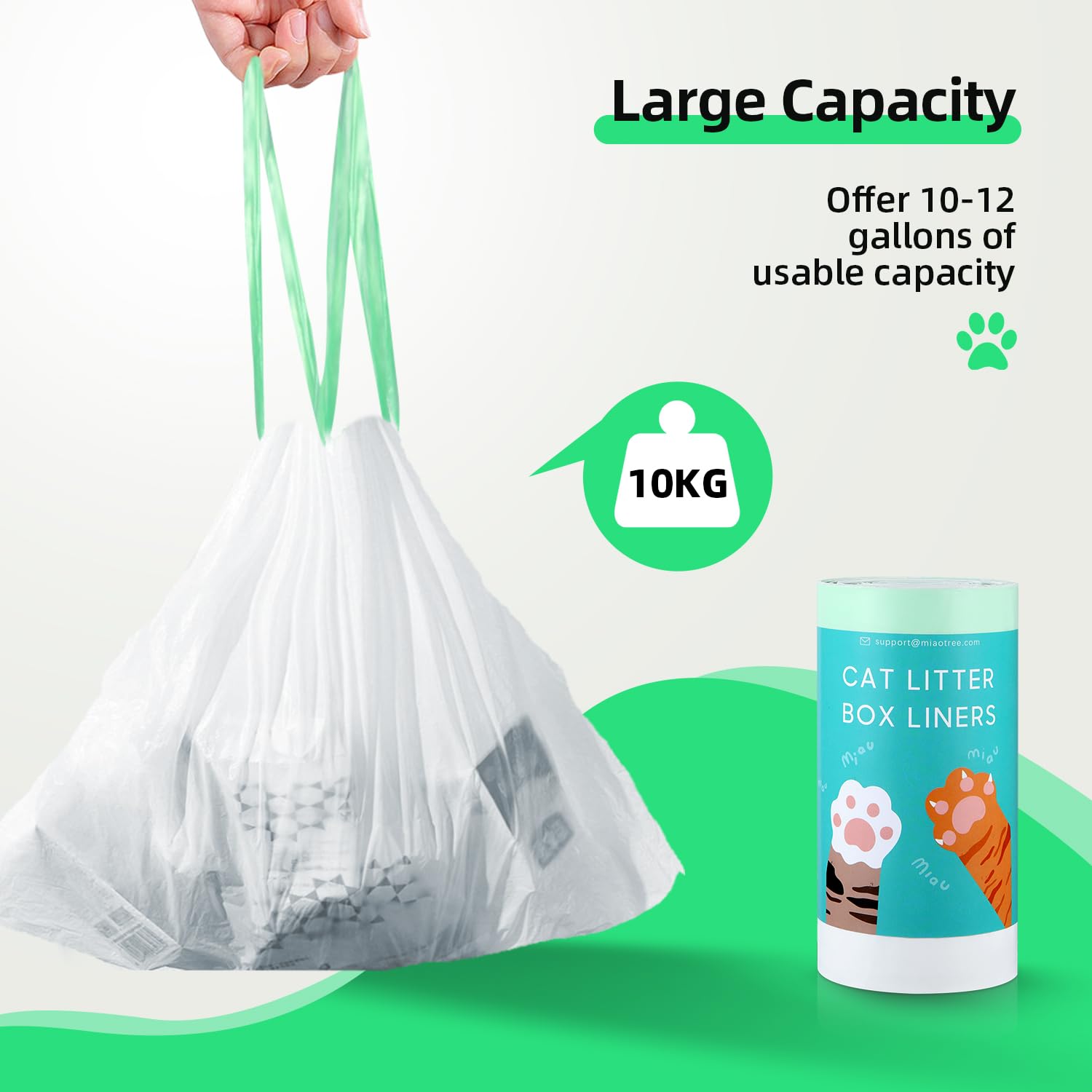 KropBom 105 Count Waste Drawer Liners Bags Compatible with Litter Box