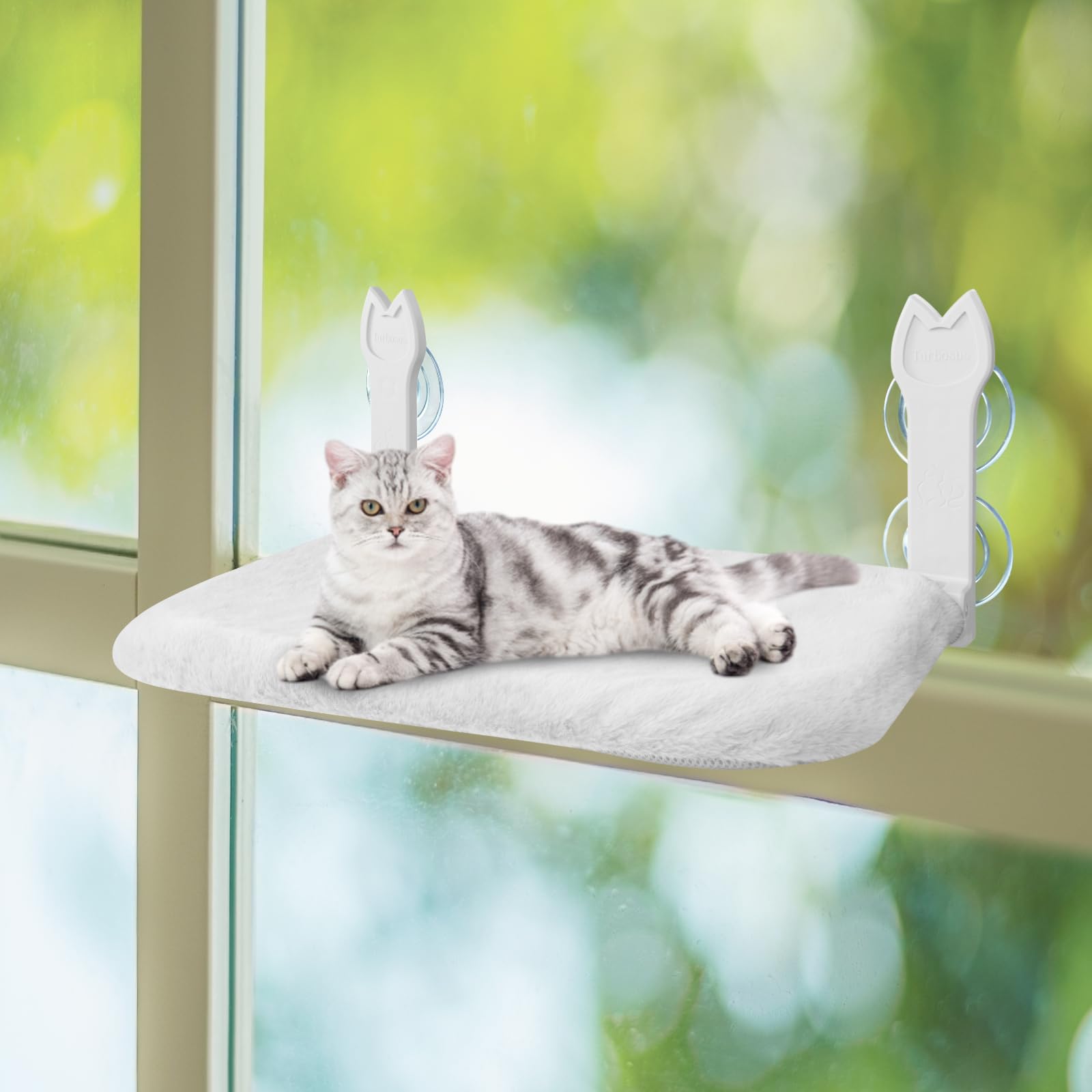 2 Pack Cat Window Perch,Cat Window Hammock Cordless Foldable Bed
