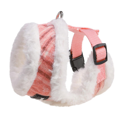 SCENEREAL Small Dog Harness Collar and Leash Set, Mesh Plush No Collar