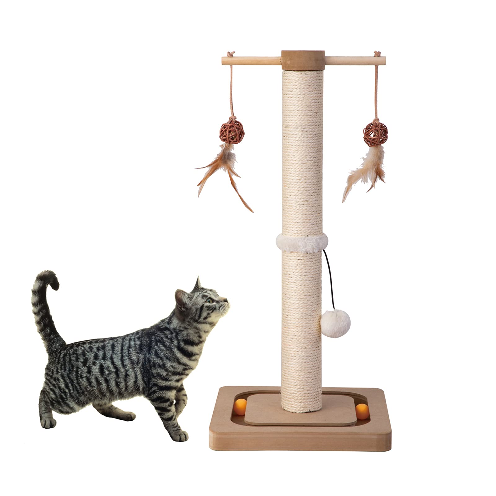 PEEKAB Cat Scratching Post Sisal Scratch Posts for Indoor Posts