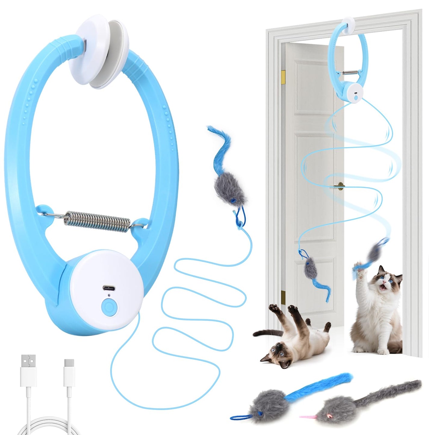 COSOWO Automatic Interactive Cat Toys for Indoor Cats Electric Wand