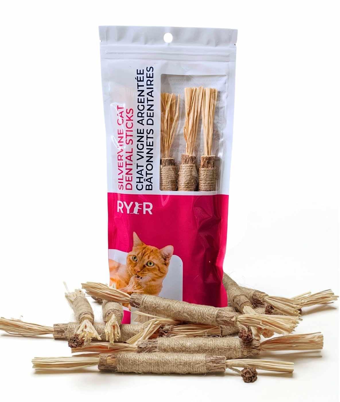 RYERCAT Silvervine Sticks for Cats Natural Cat Chew Toy for Toy