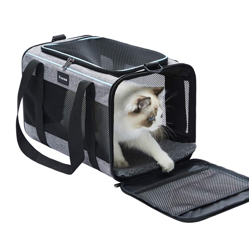 Vceoa Cat, Dog Carrier for Pets Up to Soft-Sided Cat Bag Animal Bag