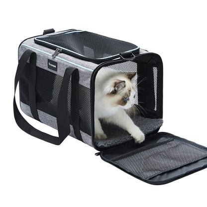 Vceoa Cat, Dog Carrier for Pets Up to Soft-Sided Cat Bag Animal Bag