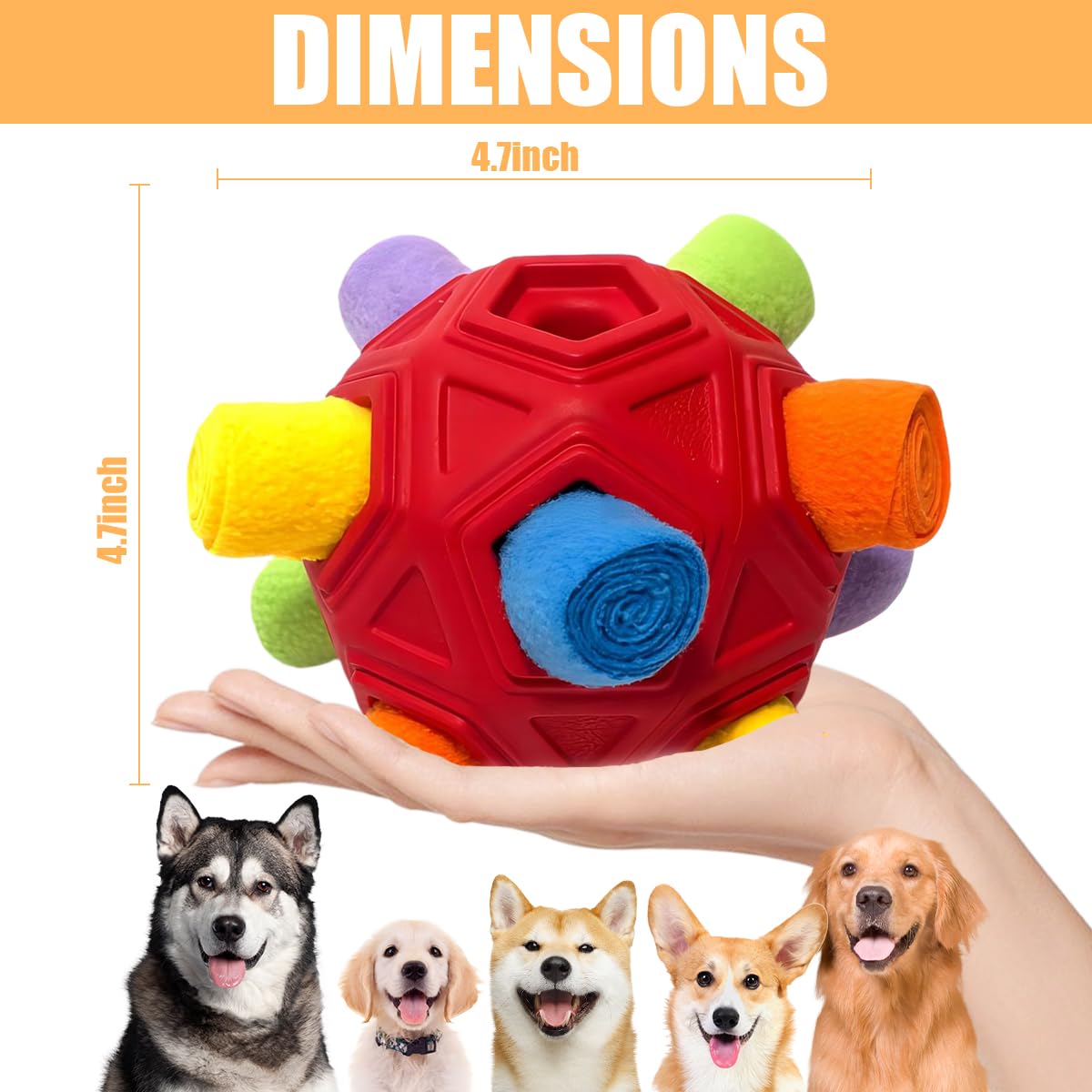 Dog Snuffle Ball-Interactive Puzzle Dog Toys Encourage Natural Chew