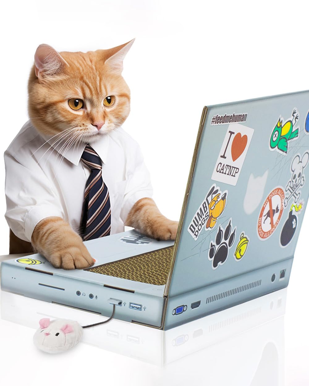 Suck UK Cat Laptop- Cat Scratching Board Cardboard Scratchers- Mat