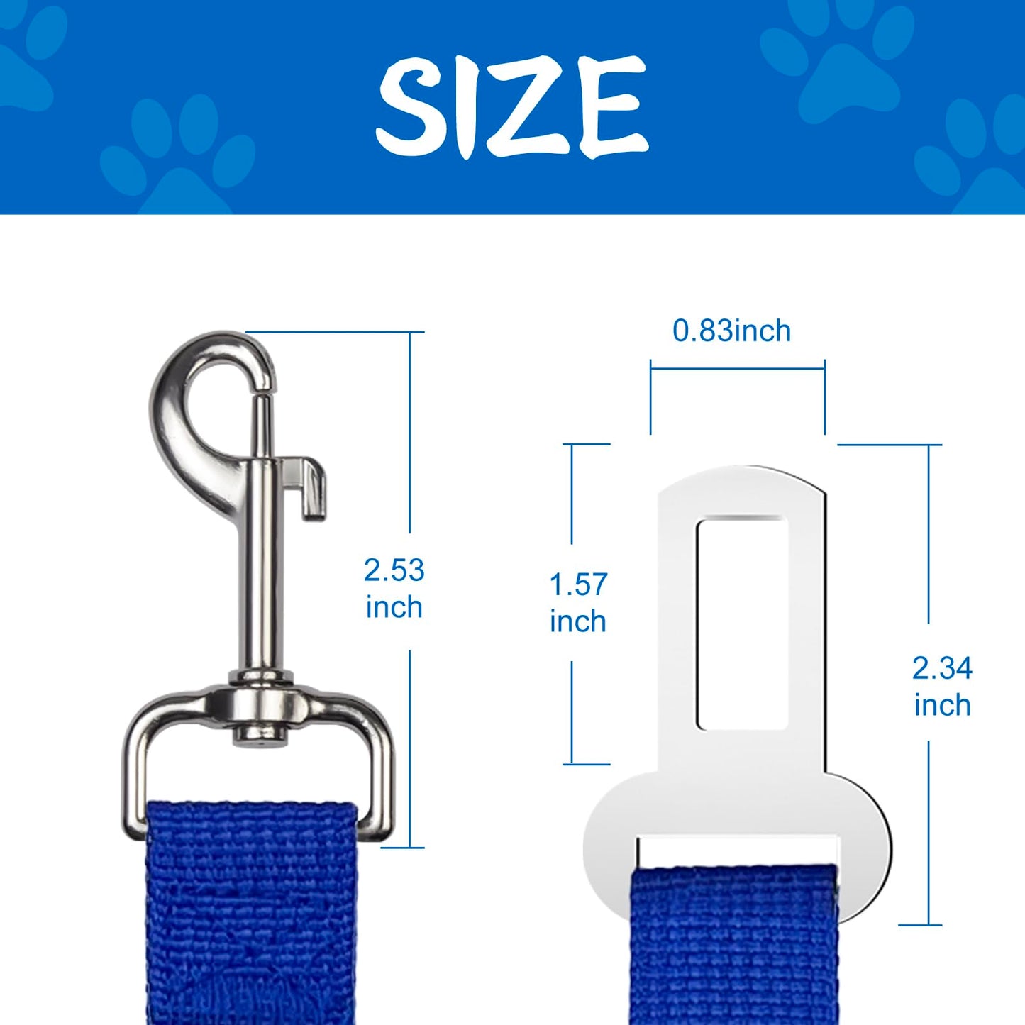 2 PCS Dog Seat Belt for Car Frskcssd Adjustable Dog Car Harness Seat