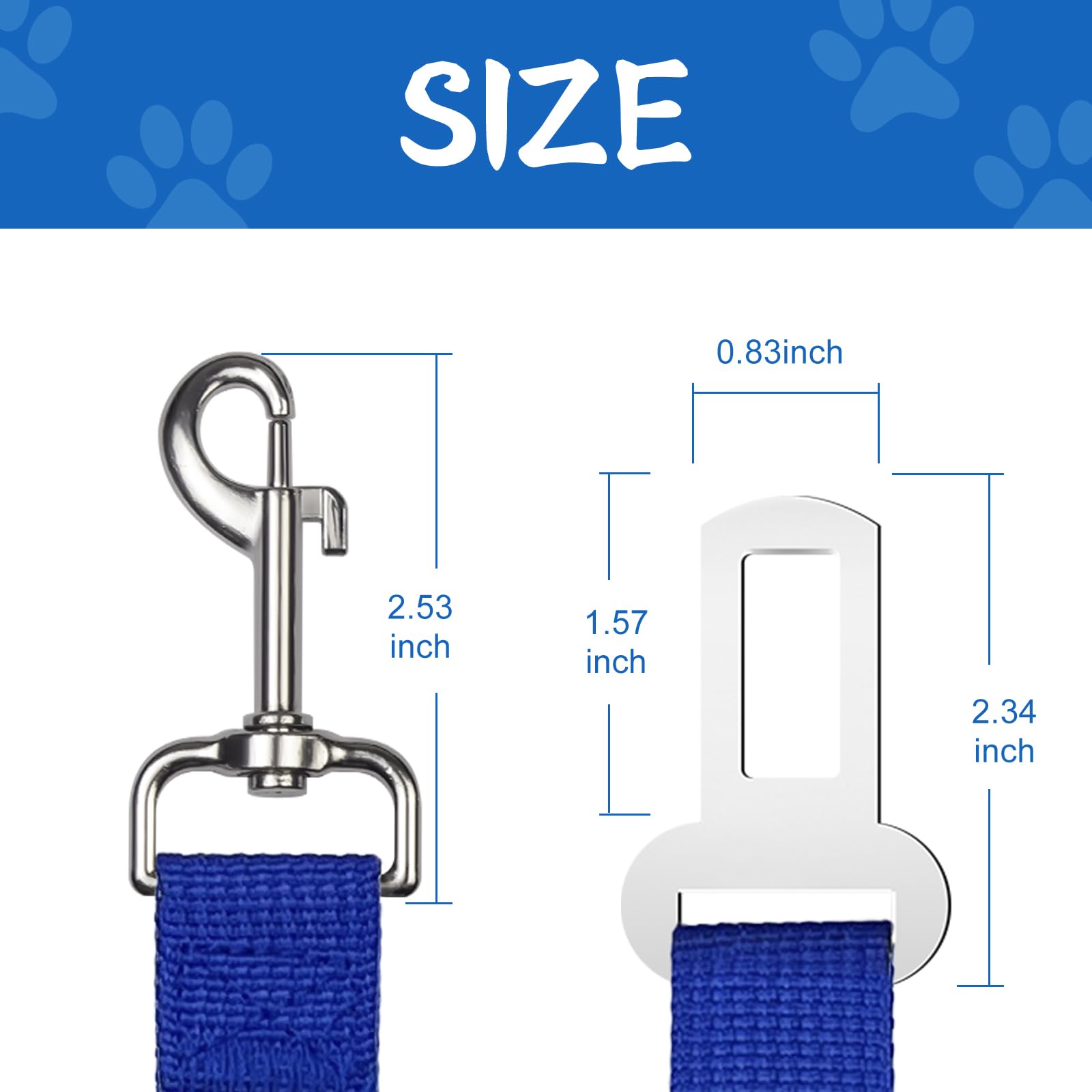 2 PCS Dog Seat Belt for Car Frskcssd Adjustable Dog Car Harness Seat