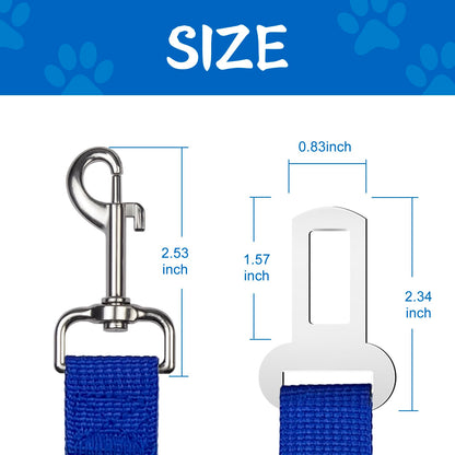 2 PCS Dog Seat Belt for Car Frskcssd Adjustable Dog Car Harness Seat