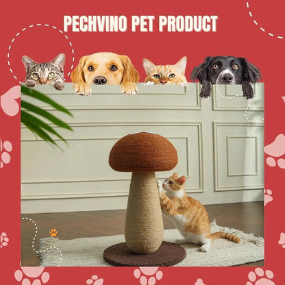 Shiitake Mushroom Cat Scratching Post, Mushroom Cat Scratcher Toy