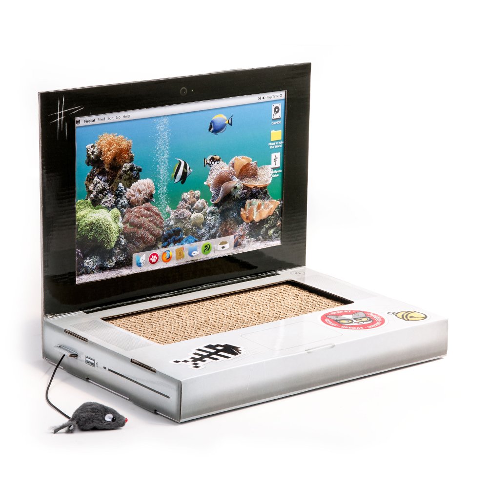 Suck UK Cat Laptop- Cat Scratching Board Cardboard Scratchers- Mat