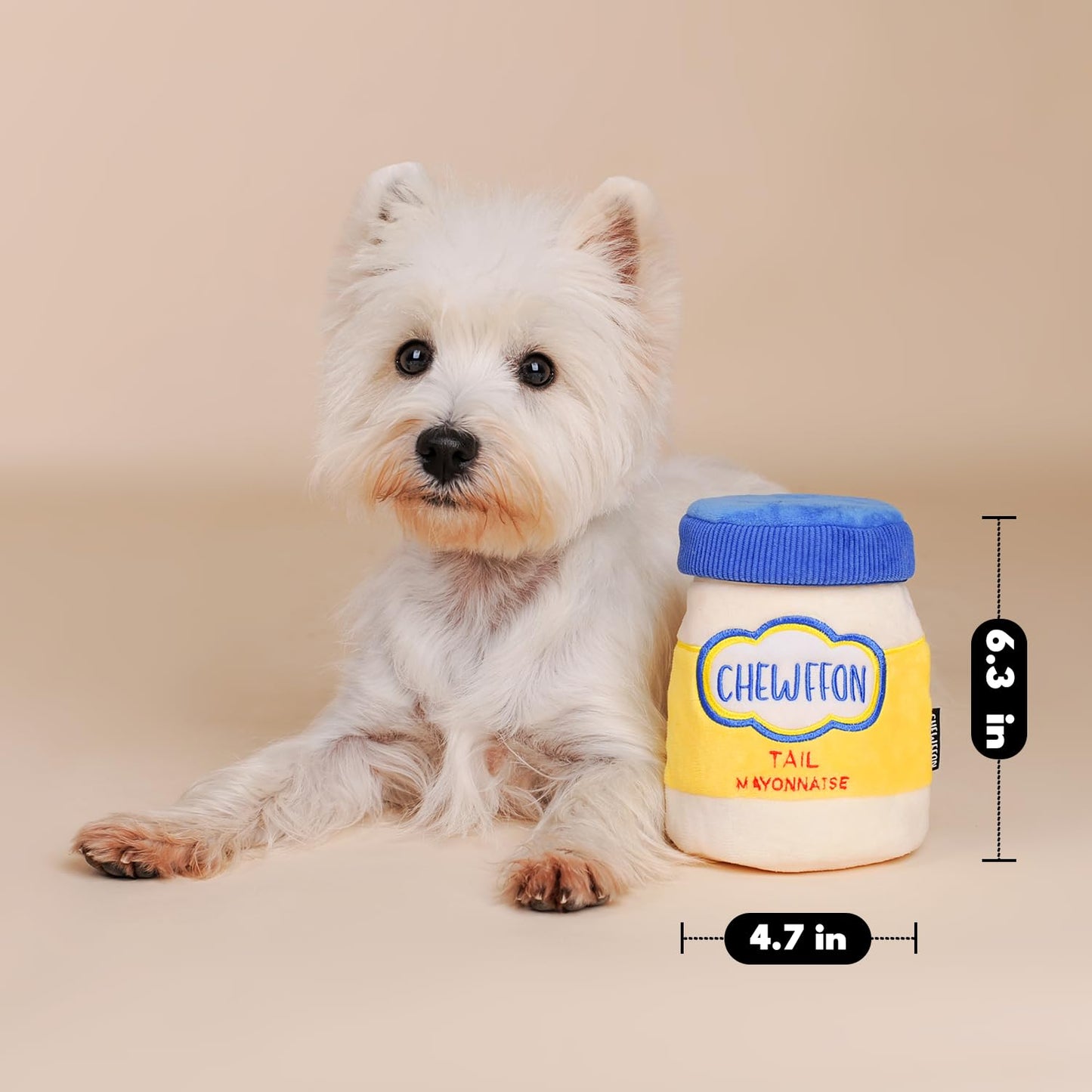 CHEWFFON Dog Enrichment Toys, Interactive Mayonnaise Jar Puzzle