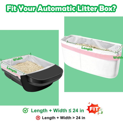 SZEE 120 Pack Automatic Waste Bags Compatible with Litter Box Box