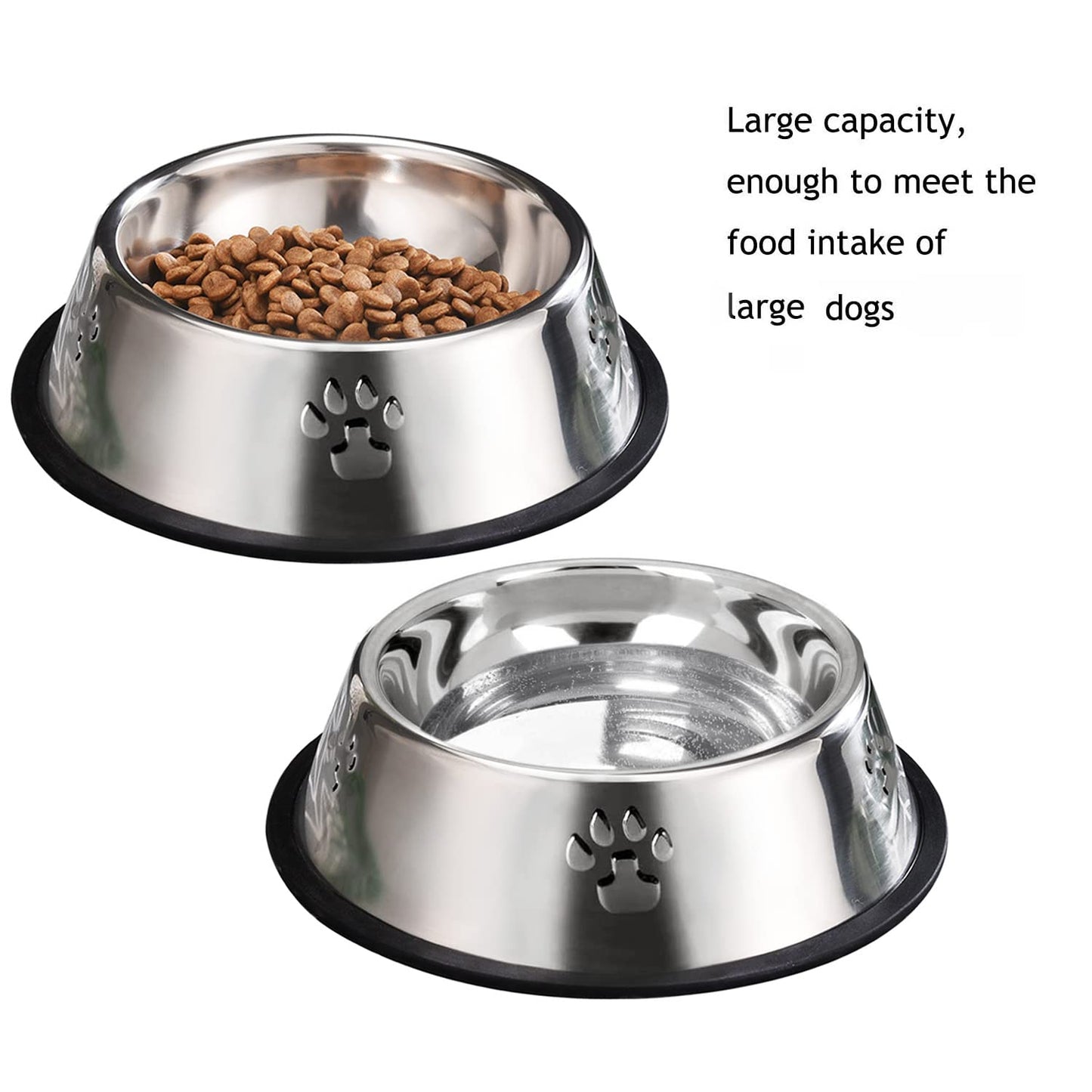 YUDANSI 2 Stainless Steel Dog Bowls, Dog Feeding Bowls Feeder
