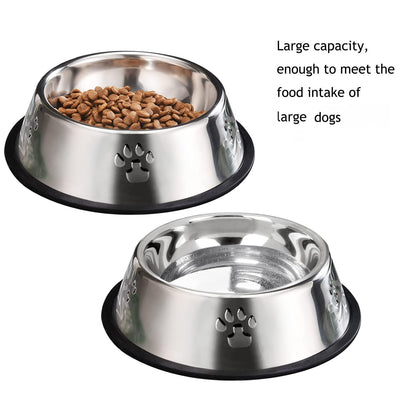 YUDANSI 2 Stainless Steel Dog Bowls, Dog Feeding Bowls Feeder