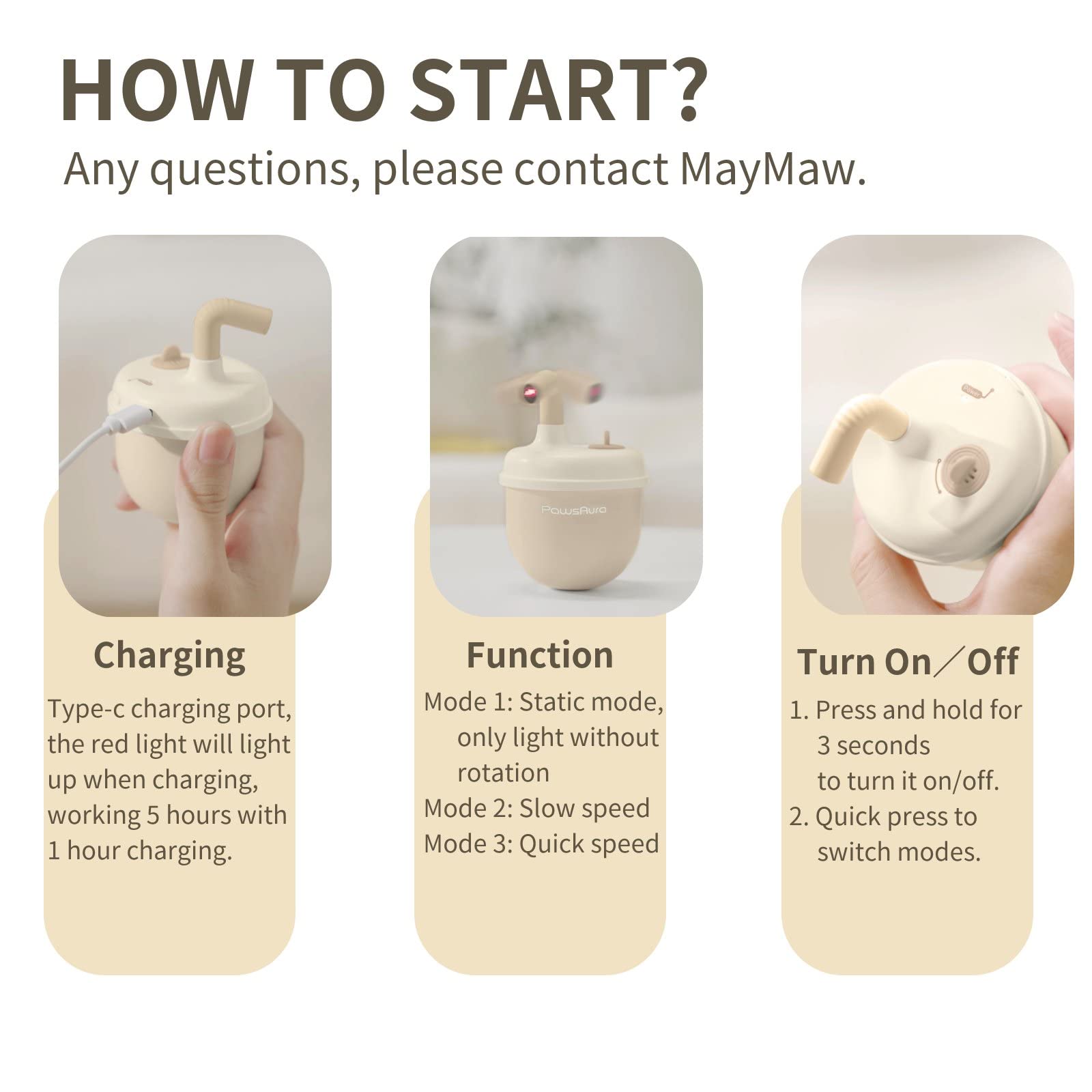 MayMaw Automatic Cat Laser Toy 360° Self-Balancing Laser with 3 Toy