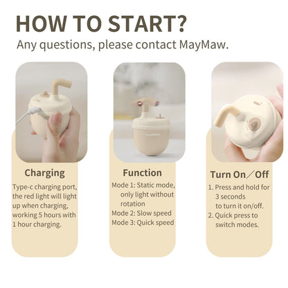 MayMaw Automatic Cat Laser Toy 360° Self-Balancing Laser with 3 Toy
