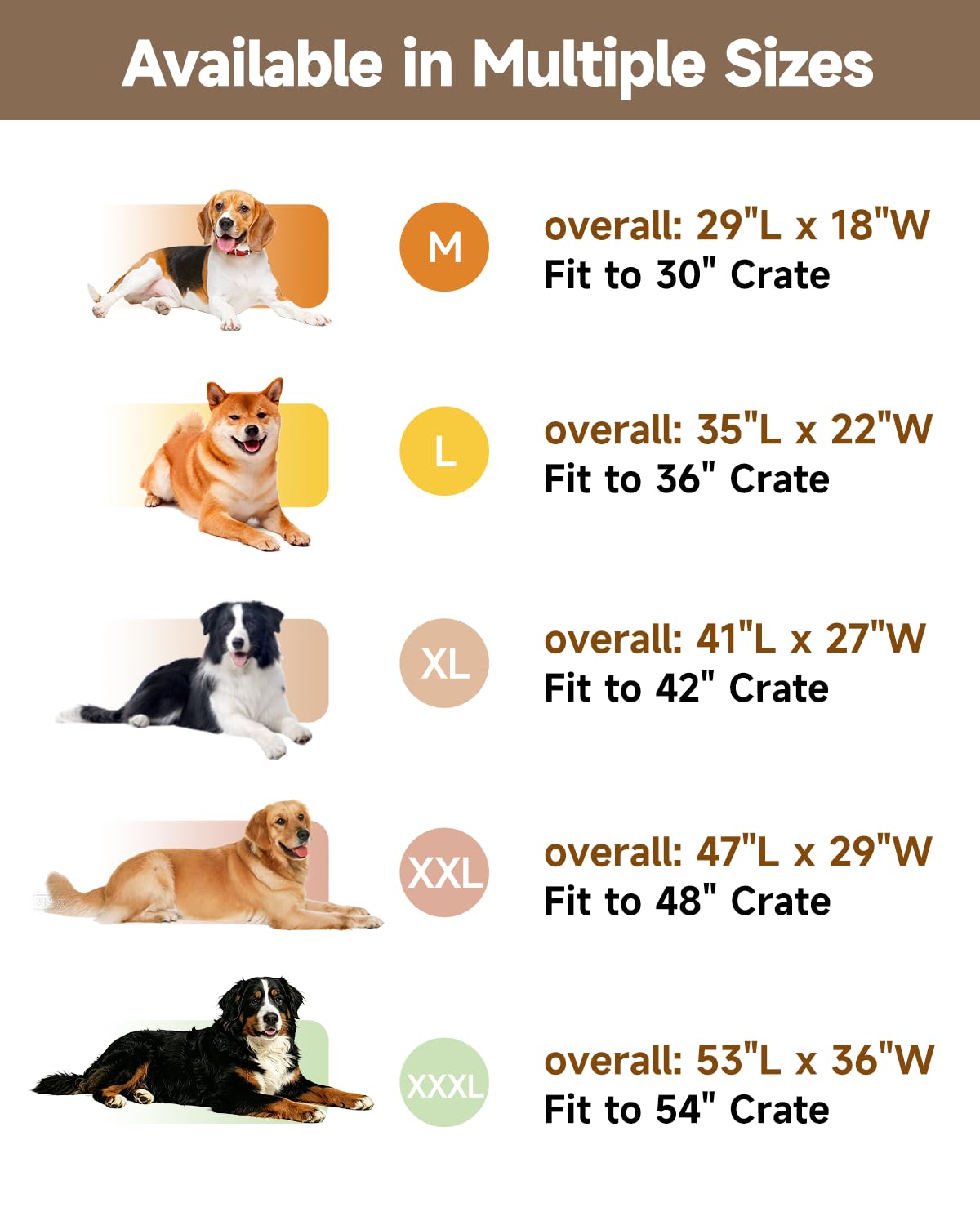 XXXL Dog Bed for Crate High Resilience Foam Crate Pad Mat