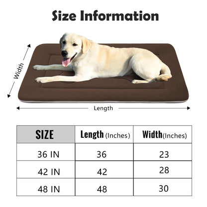 JoicyCo Large Dog Bed Soft Dog Crate Pad Mat, Non-Slip Bottom Crate