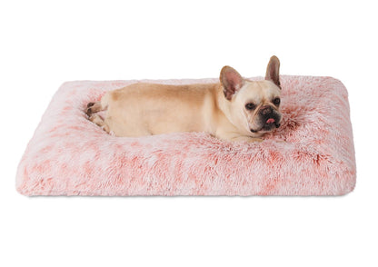 Bedfolks Plush Waterproof Dog Crate Bed with Removable Washable Bed