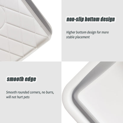 chuyouan Collapsible Small Cat Litter Box, Open Waterproof Low Box