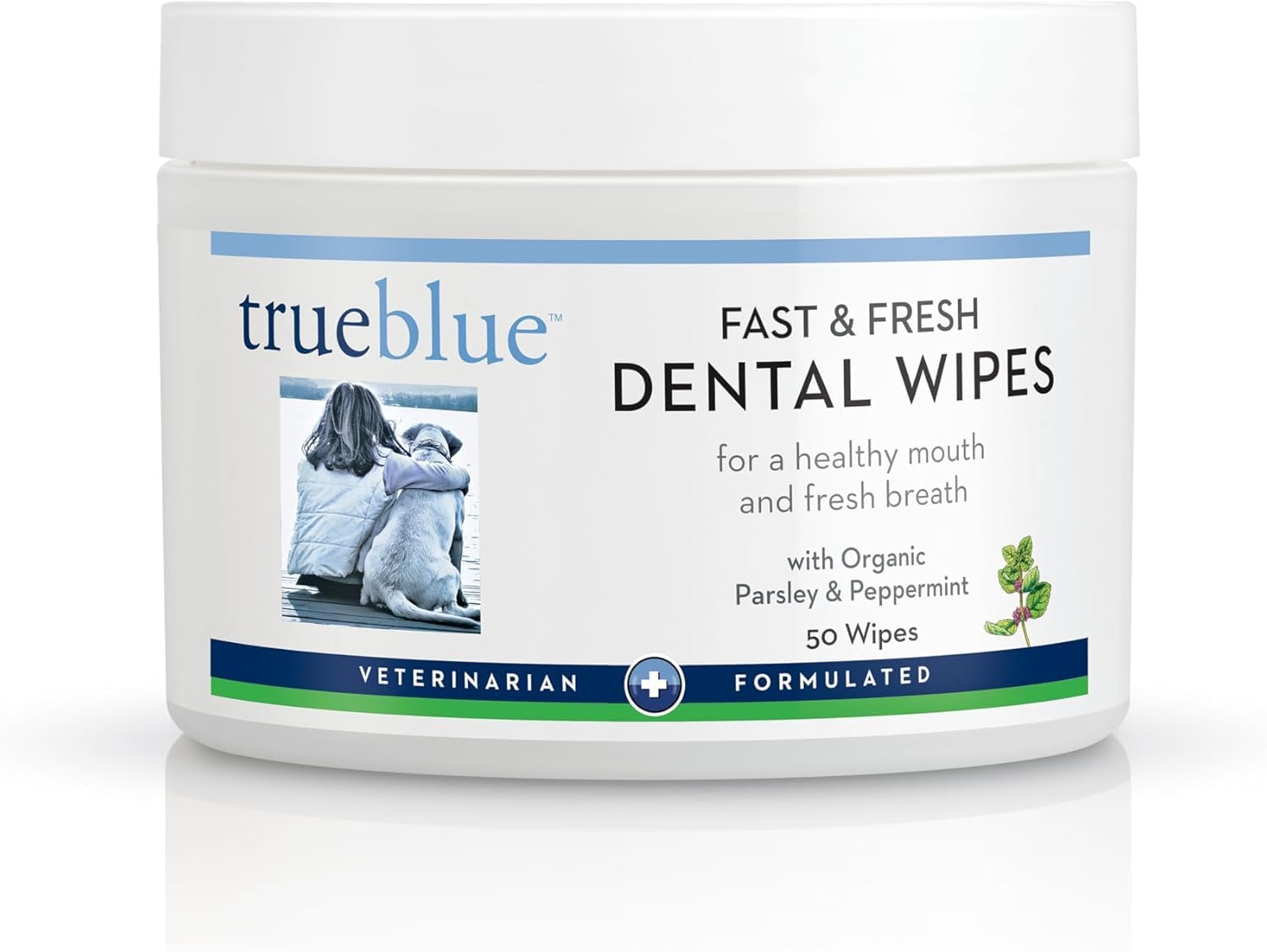 TrueBlue Parsley Peppermint Fast and Fresh Dog Dental Wipes