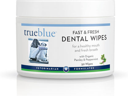 TrueBlue Parsley Peppermint Fast and Fresh Dog Dental Wipes