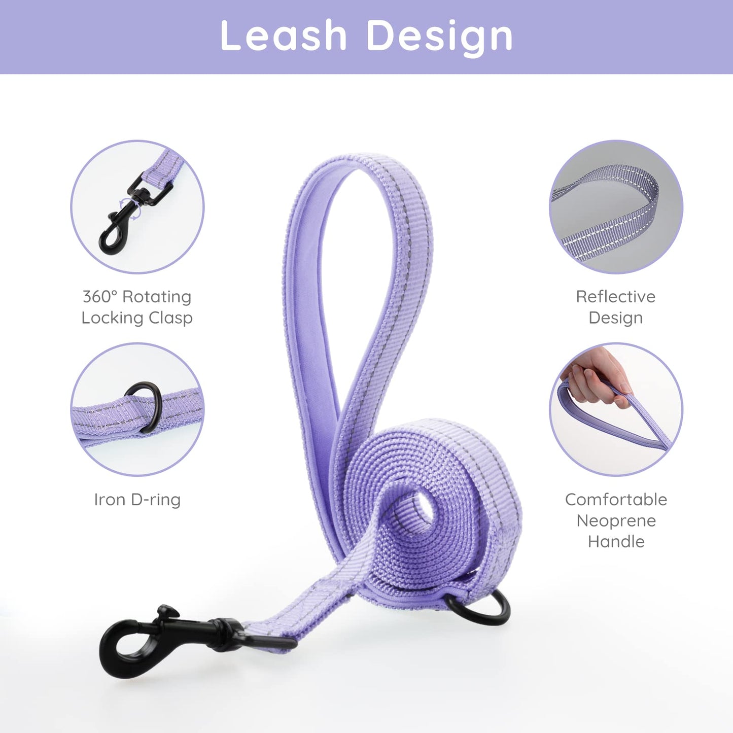 BELLA PAL Small Dog Harness, L, Animal Harness with Leash Set, No Set