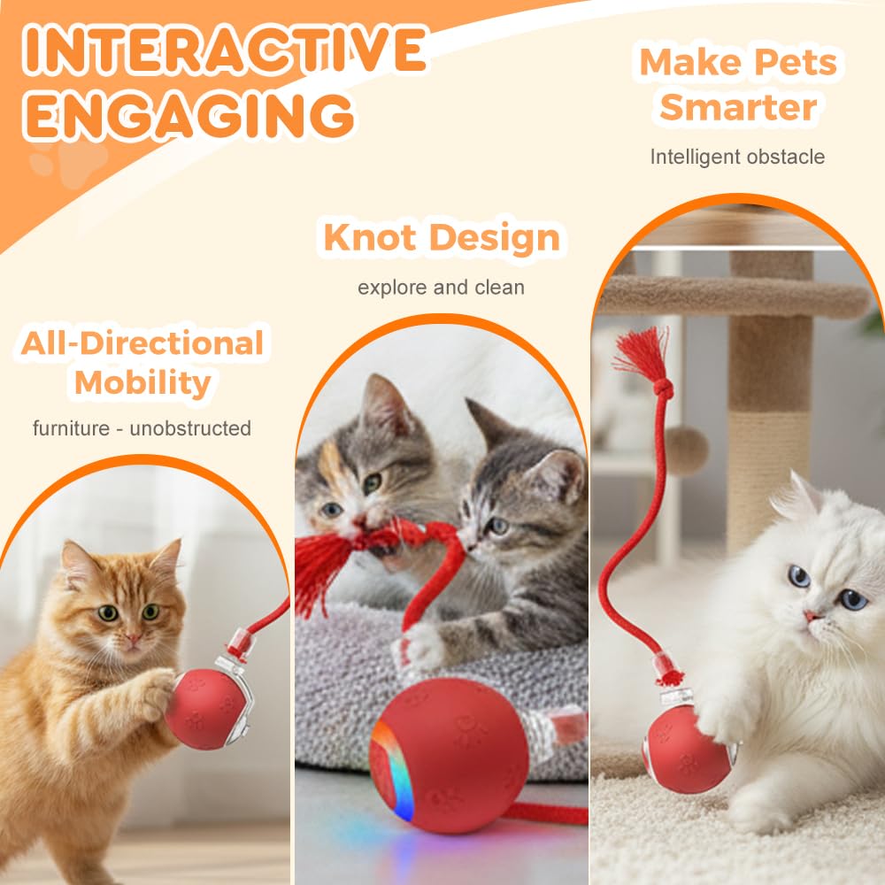 Mucpad Interactive Cat Toy,Cat Toys for Indoor Cats,Automatic Ball