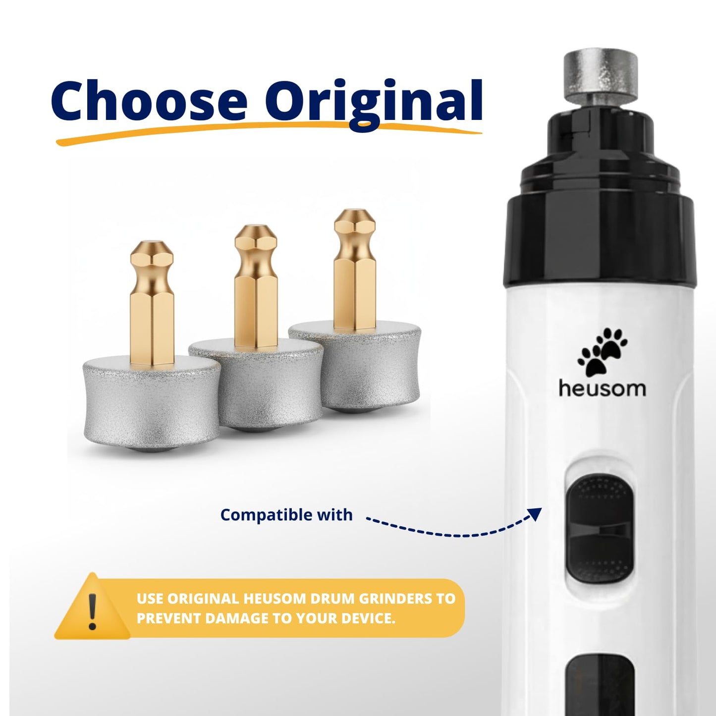 Heusom Replacement Drum Grinders Silent Groom Pro Nail Grinder Grinder