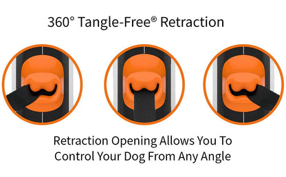 TUG 360° Tangle-Free Retractable Dog Leash with Anti-Slip Handle Leash