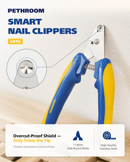 [PETHROOM] Cat Nail Clipper Trimmer for Indoor Cats with Clipper