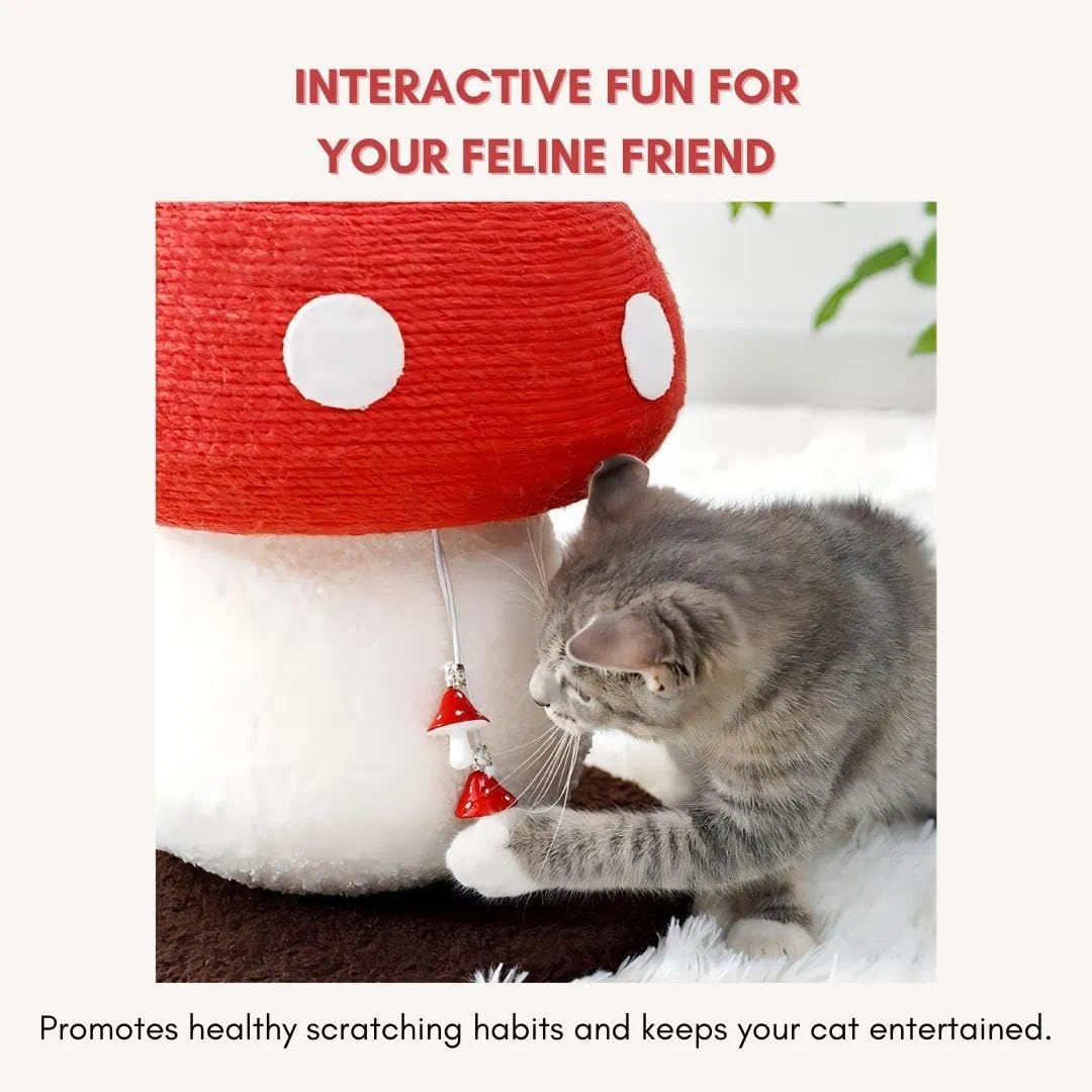 No Assembly Required Mushroom Cat Scratcher, Cute Cat Scratching Toy