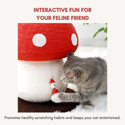 No Assembly Required Mushroom Cat Scratcher, Cute Cat Scratching Toy