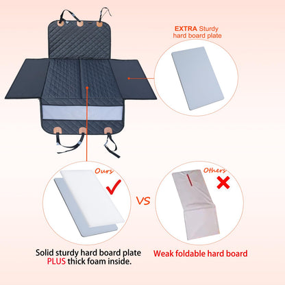 Paw Jamboree Large Dog Car Seat Cover for Back Seat Half Dog Hammock