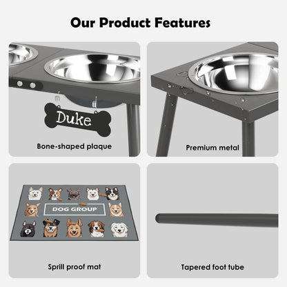 ADENGL Elevated Dog Bowls for Large Extra Large Pet, Raised Dog Bowl
