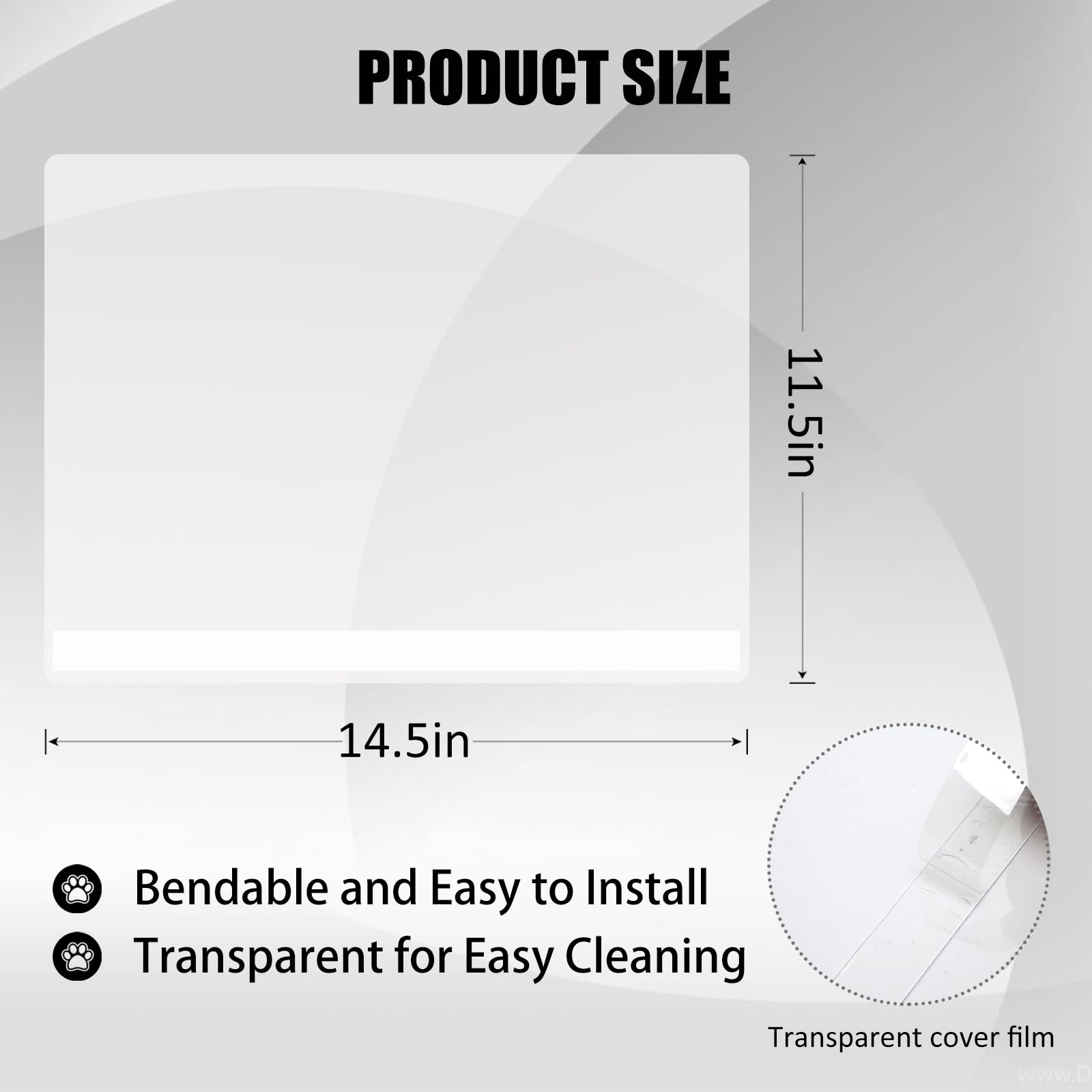 YOILES 12PCS Cat Litter Box Pee Shields,Transparent Easy Clean Box