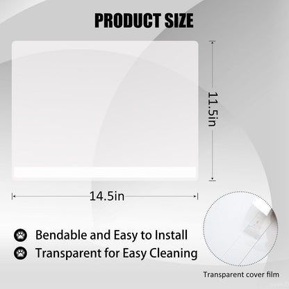 YOILES 12PCS Cat Litter Box Pee Shields,Transparent Easy Clean Box