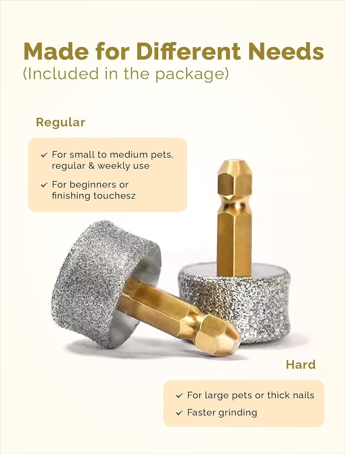 Pedgogo 6-Speed Dog Nail Grinder& 5 Grinding Heads Super Quiet Trimmer