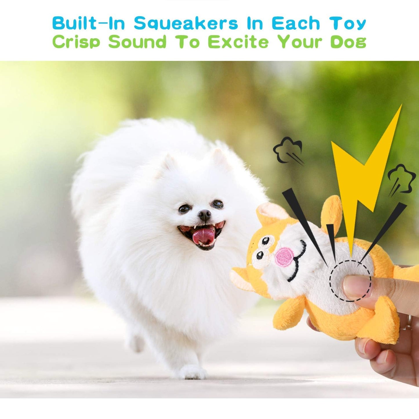 LEGEND SANDY Squeaky Dog Toys for Puppy Small Medium Dogs, Plush