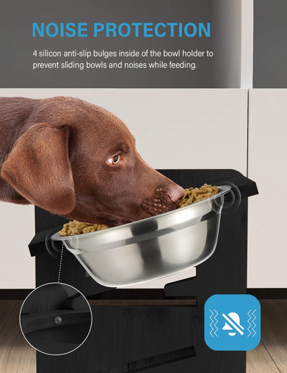 Vantic Elevated Dog Bowls, Adjustable Raised Dog Bowl Stand Bowl