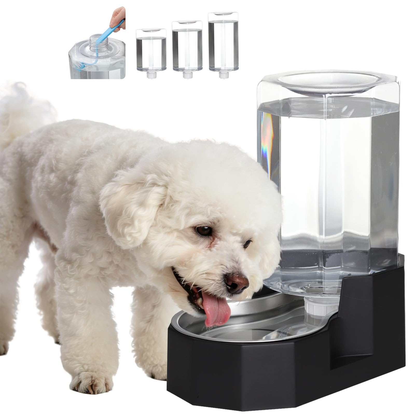 Sfozstra Large Dog Water Dispenser: Automatic Gravity Water Feeder