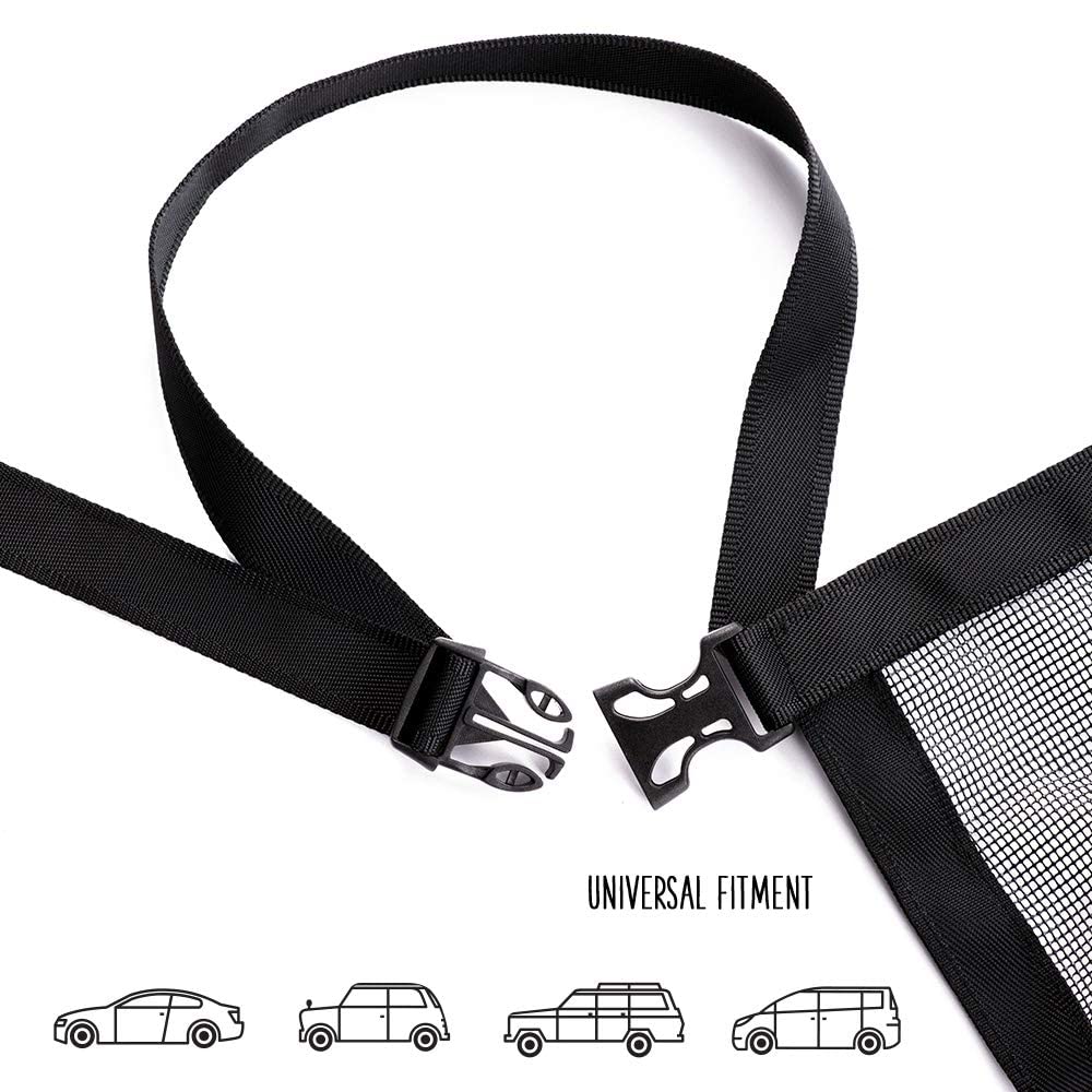 DOGUAL Dog Car Net Barrier Universal Fit Sturdy Mesh, Easy to Seat