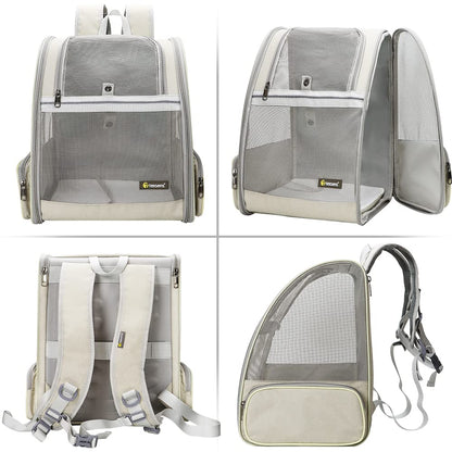 Texsens Pet Backpack Carrier for Small Cats Dogs, Ventilated Carrier