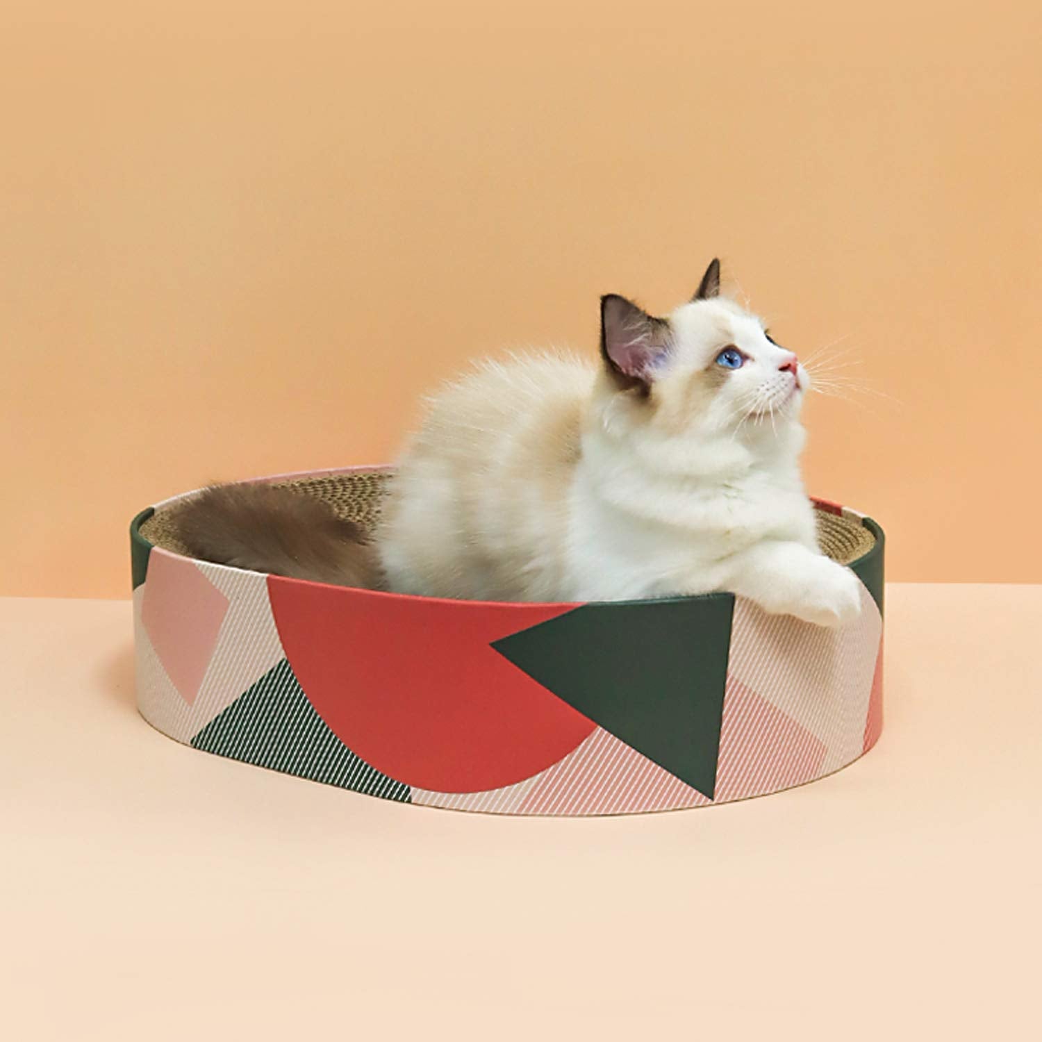 ComSaf Cat Scratcher Cardboard Bed Lounge Couch for Indoor Cats Pad