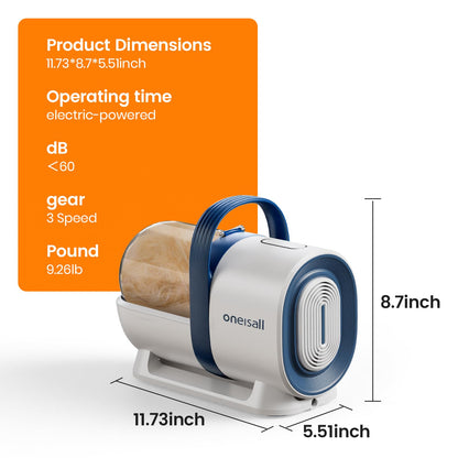 oneisall Dog Grooming Vacuum, Pet Grooming Vacuum with Clipper Clipper
